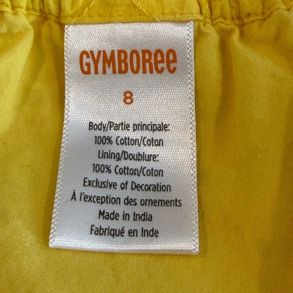 Gymboree Girls Yellow Eyelet Romper Size 8 Cotton Summer Outfit